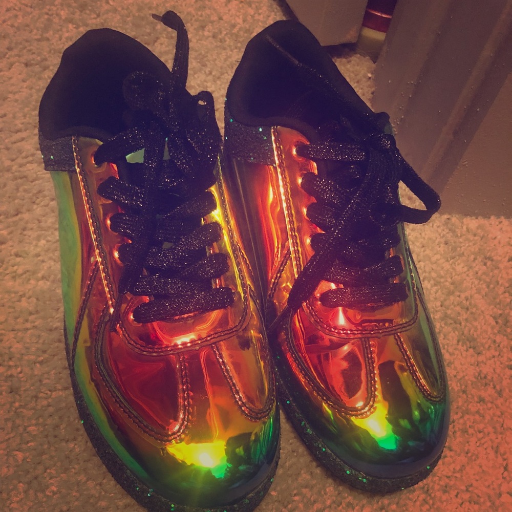 Rainbow holographic glitter sneaker